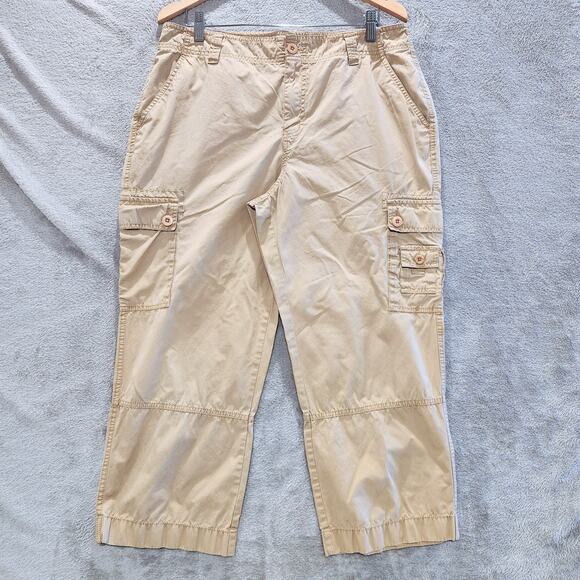Ralph Lauren Jeans Co Womens Y2K Utility Cargo Capri Pants Size 14 Gorpcore - Picture 1 of 14